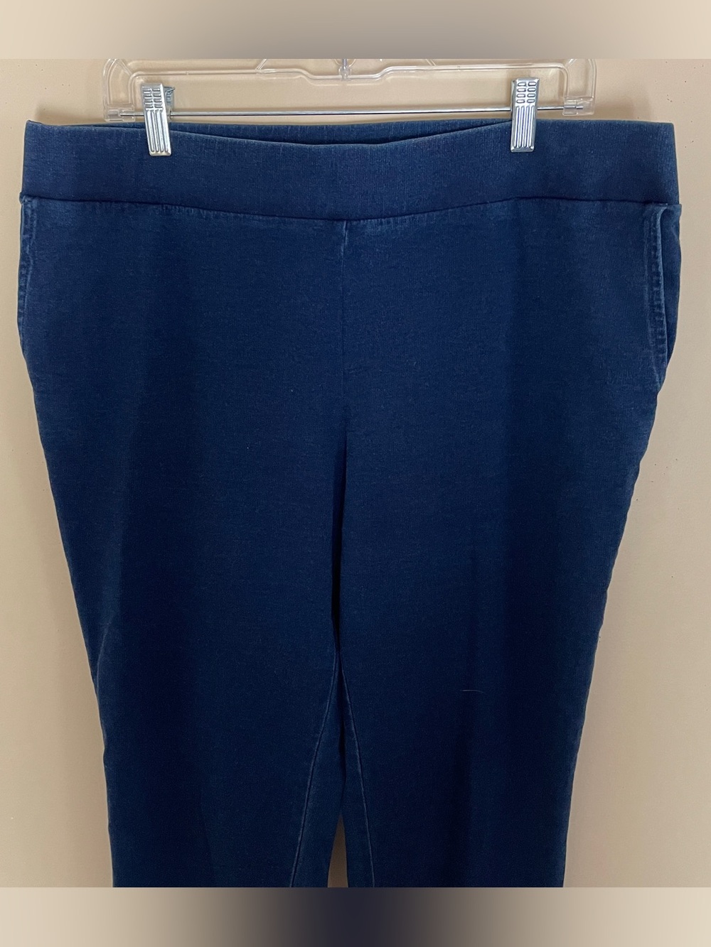 J. Jill Pure Jill Indigo Pants Women's Large Slim Leg Stretch Casual Pull on - Picture 6 of 10